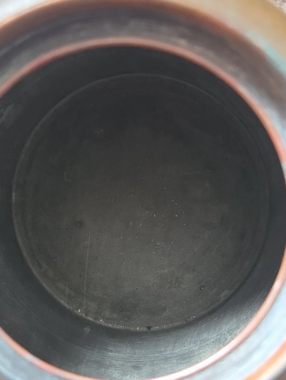 Antique-Style Copper Teapot with Black Handle